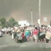 Mensen op de vlucht voor brand op Rhodos