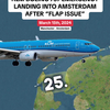KLM vliegtuig heeft turboflap probleempje 