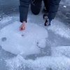 Methaanbubbels in het ijs
