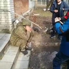 Russische militair doet huilie