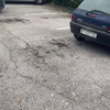 Op een parkeerplaats in Italië