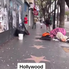 Ff over de beroemde stoep in Hollywood 