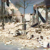 Ingekleurde beelden van Rotterdam in 1943 na bombardement