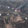 Oekraïense tank vs. Russisch konvooi
