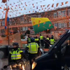 Politie haalt vlaggen weg tijdens 1/8e finale