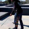 Blinde in het skatepark