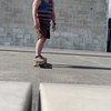 Vette stunt op skateboard