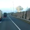 Explosie drugslab Herveld te zien vanaf de snelweg