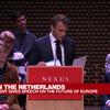 Speech Macron over toekomst Europa onderbroken door activisten