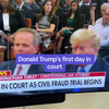 Donald Trump in de rechtszaal 
