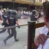 Spaanse politie op Mallorca vs Alemannia Aachen hoolies
