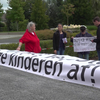 Demonstranten bij ROC Friese Poort Drachten