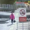 Dronkenlap op het spoor