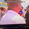 Martin Brundle vs modelmeisje op Silverstone