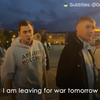 Stoere Rus met legersweater is voor mobilisatie