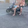 Trucje op scooter 