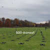 500 drones de lucht in
