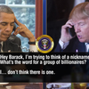 Trump belt met Obama