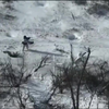 Oekrainse soldaat ontwijkt drone