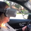 VR-bril in de auto