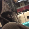 Boosmevrouw in de trein