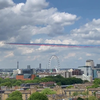 Vette flyovers van de Royal Air Force en Red Arrows over Londen