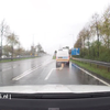 Spookrijdende Poolse vrachtwagenchauffeur blokkeert afrit