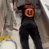 Michael Jackson werkt in de bouw