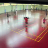 Potje volleybal tijdens aardbeving
