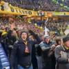 Dynamo Dresden supporterts bouwen sfeertje