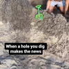 Mysterieus gat op het strand bij Dublin