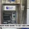 Vrouw doet bankoverval