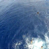 In zee springen vanaf vliegdekschip
