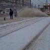 Sneeuwploegje in Rusland