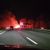 Boeren steken A28 bij Staphorst in brand