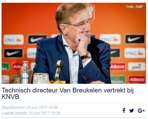 Eerste goede besluit technisch directeur Van Breukelen bij KNVB.