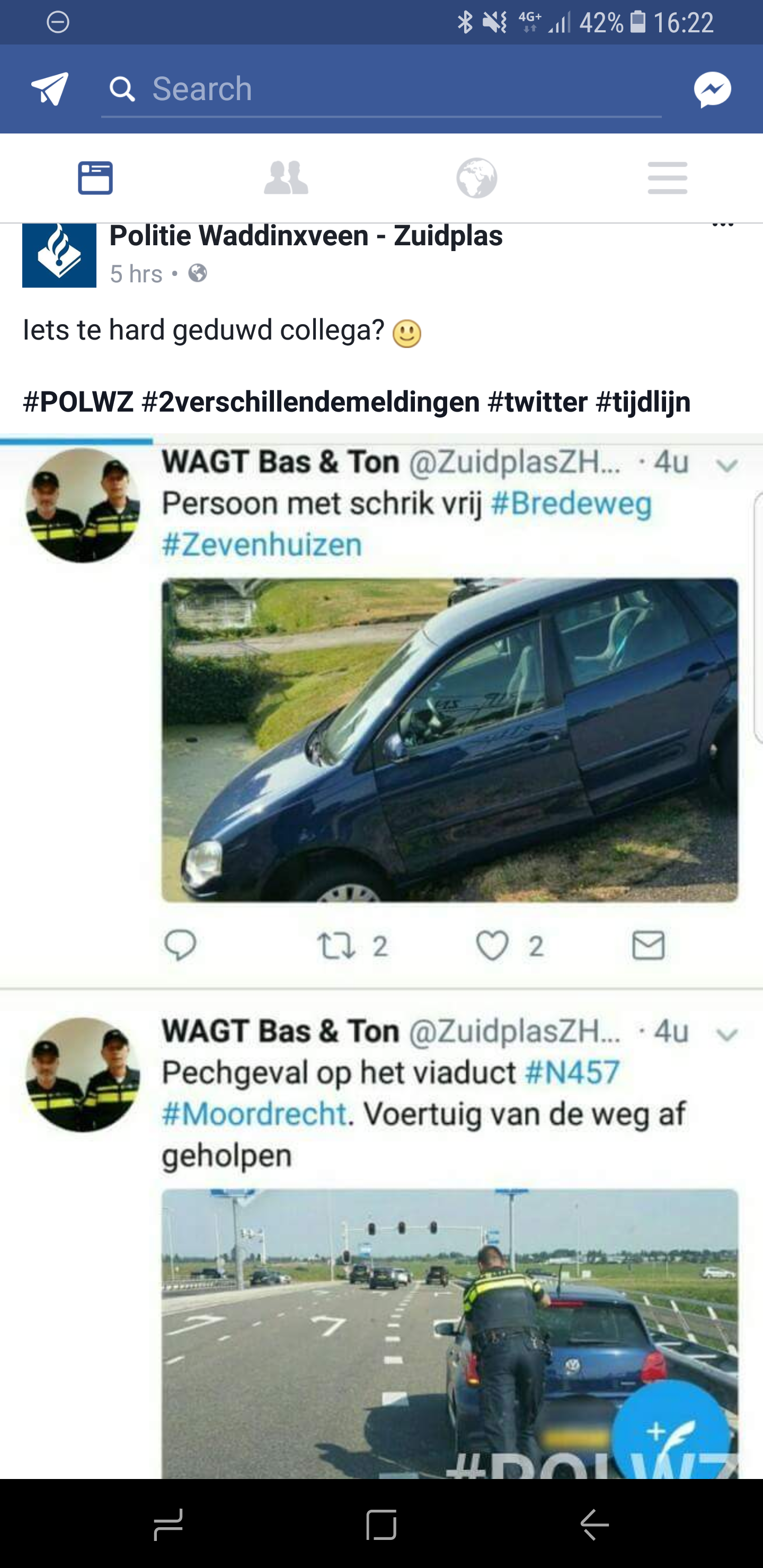 dumpert.nl Politie duwt auto de sloot in