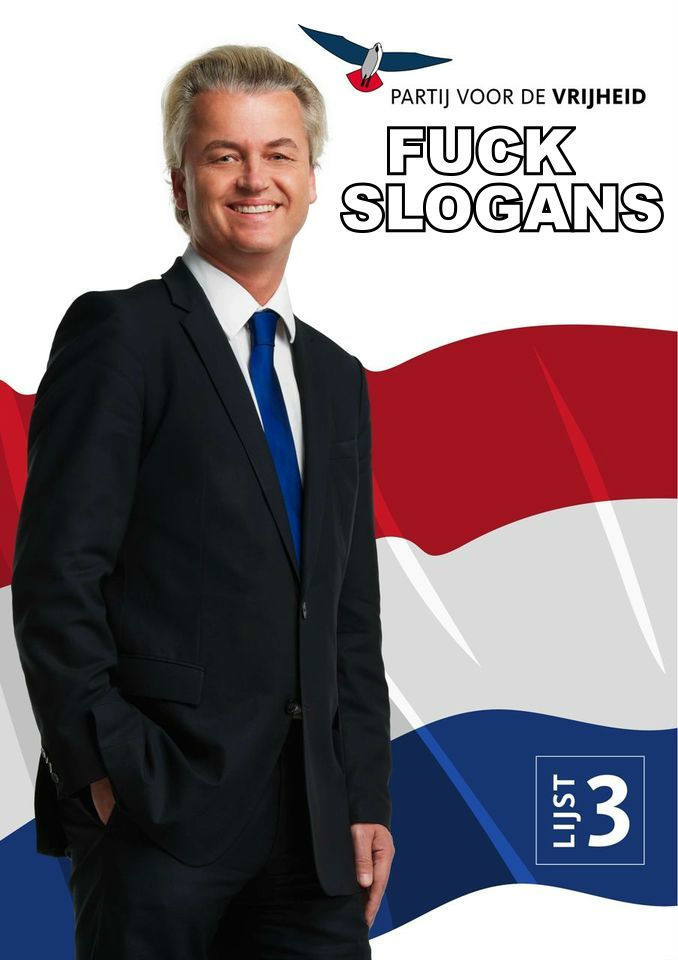 dumpert.nl PVV Poster met slogan dumpert.nl PVV Poster met slogan