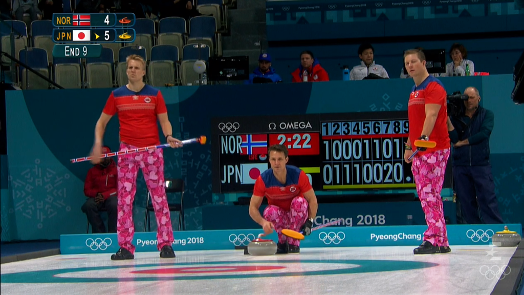 Noors curlingteam op Valentijnsdag
