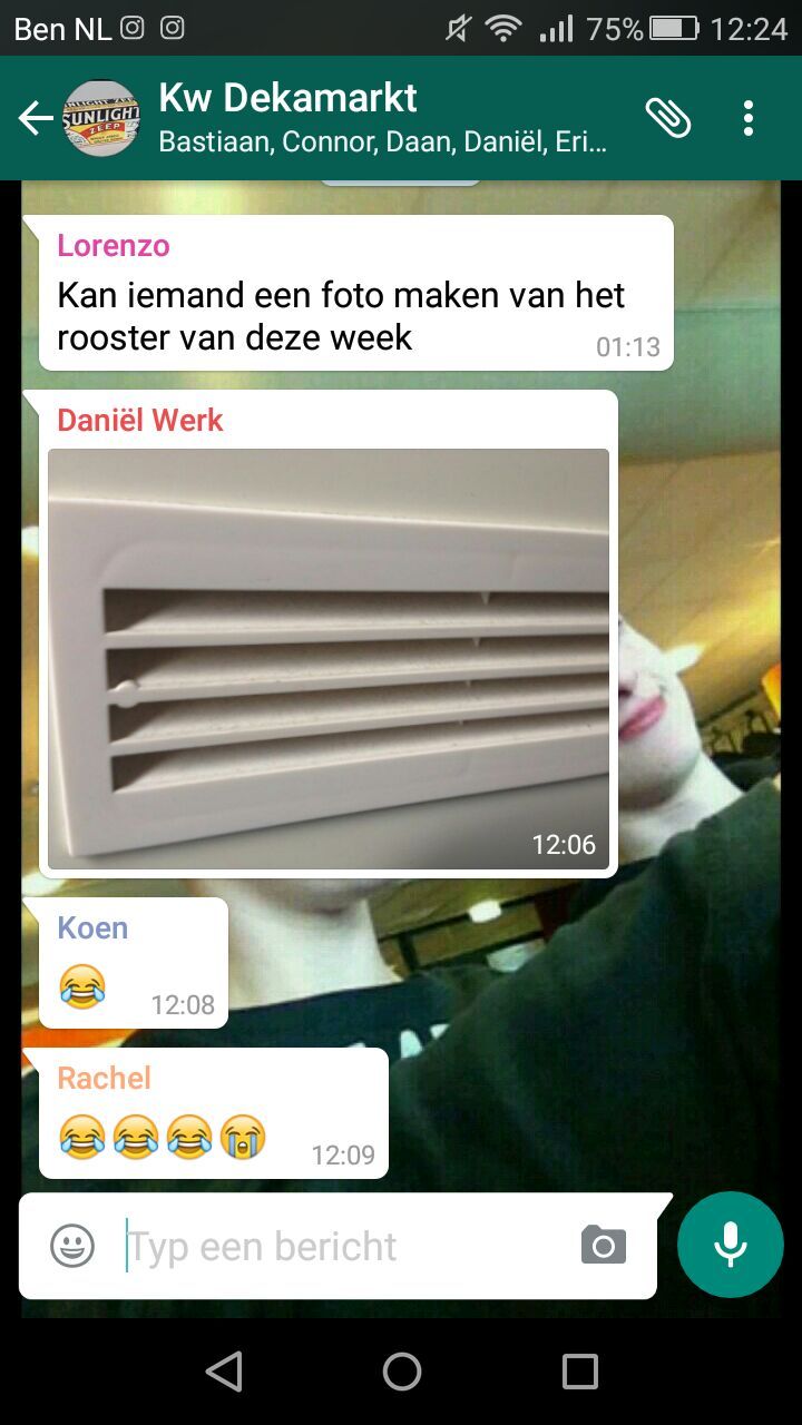 Flauwe grap van de dag