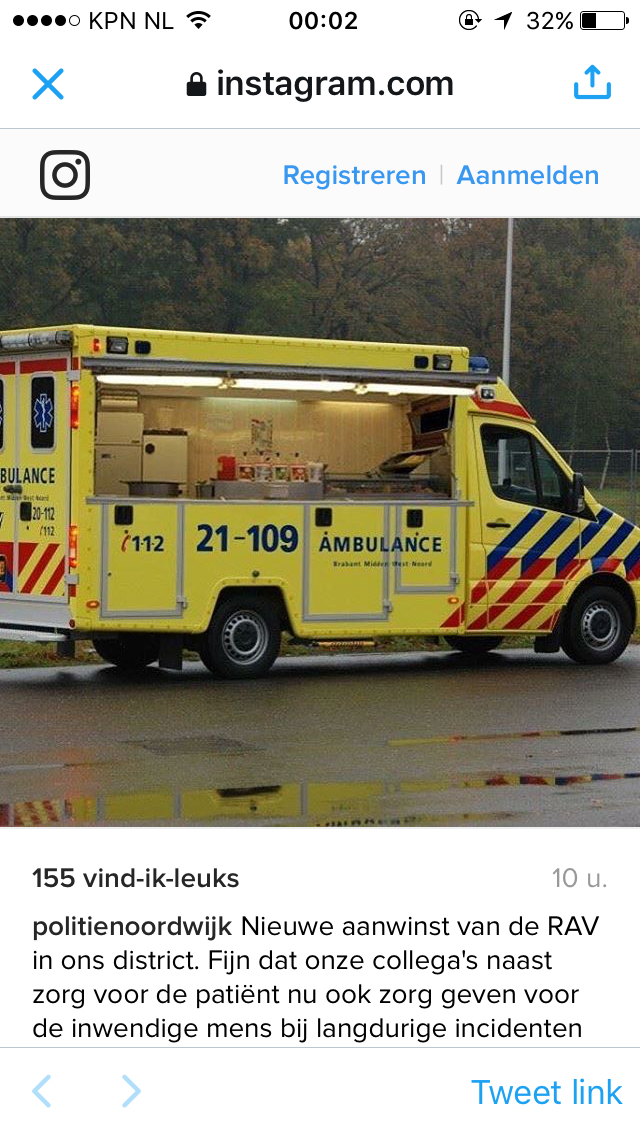 De ambulance snackwagen