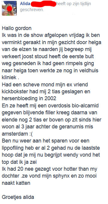 Waar heeft ze het over?