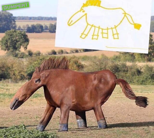 Mooi paard getekend schat