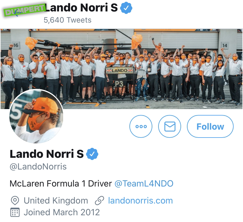 Lando Norris zijn nieuwe helmdesign