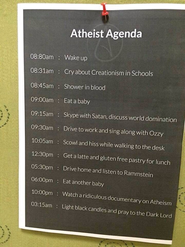 Agenda van een atheist