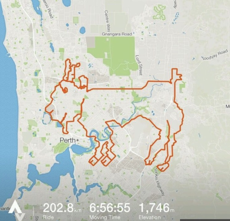 Geitje fietsen in Perth