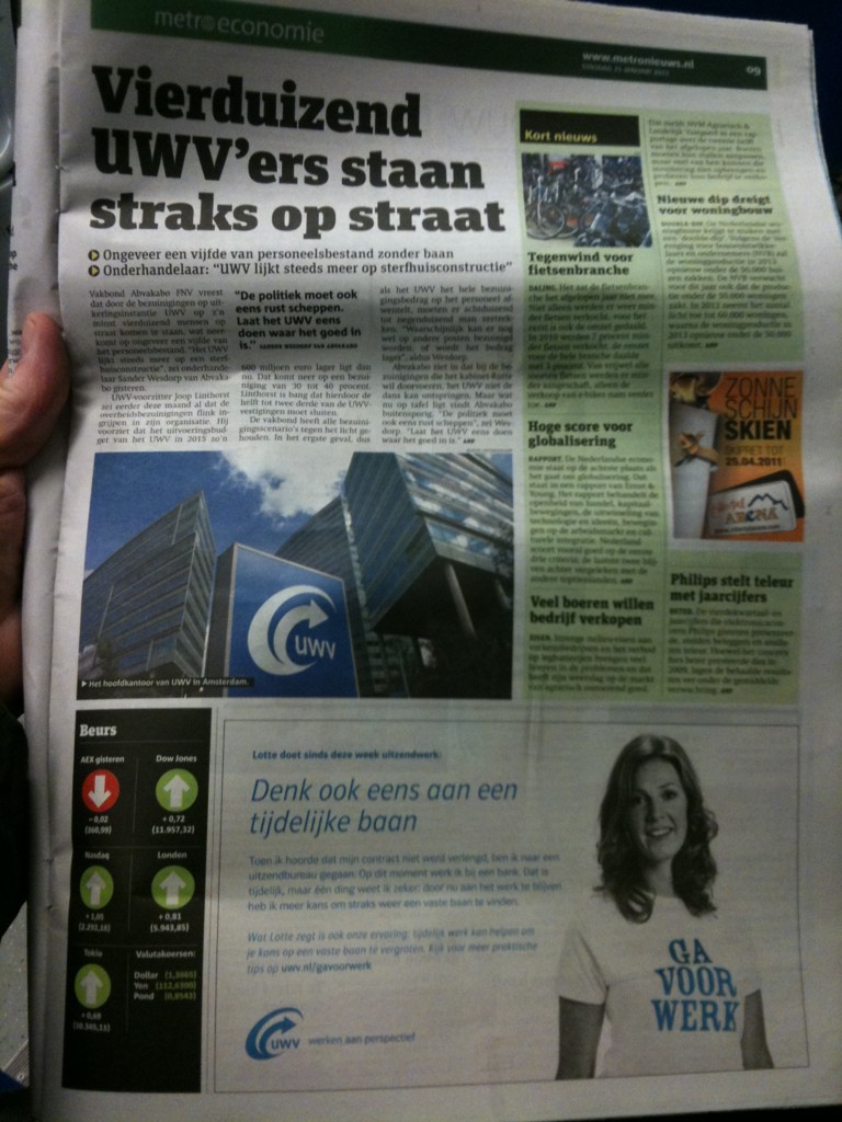 Hallo werkloze UWV'ers!