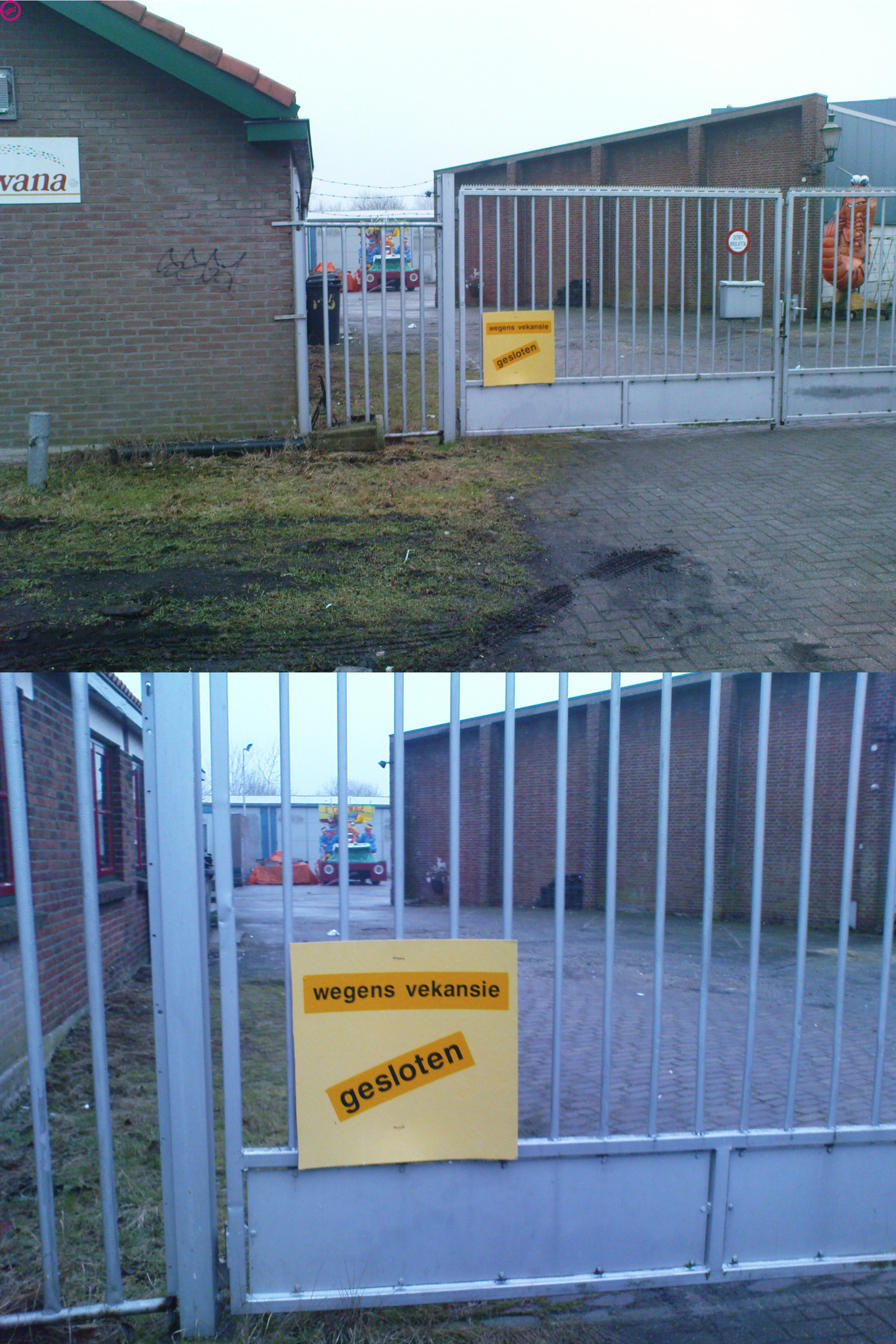 Gesloten, wegens vekansie!