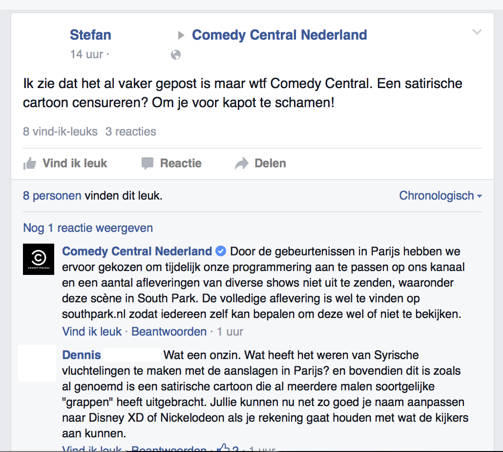 WTF. Comedy Central Nederland censureerde bewust