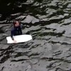 Bodyboarden op de dam